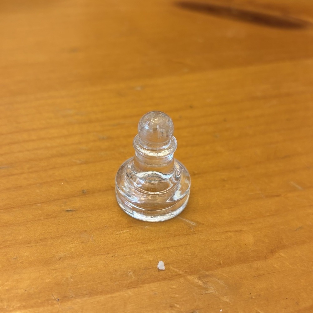 Clear Glass Chess Replacement Piece PAWN  1.5" Tall X 1" Base